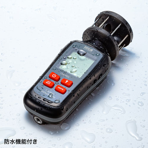 風速計（カップ式・風力計・気温測定機能付き・デジタル表示・ドローン） CHE-WD2 サンワサプライ