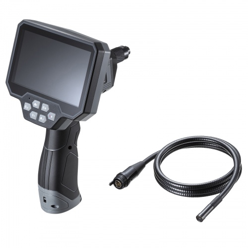 ファイバースコープ（工業用内視鏡カメラ・IP67・8mm・防水カメラ・スネークカメラ・ボアスコープ・5インチモニター・1mケーブル・LED搭載）