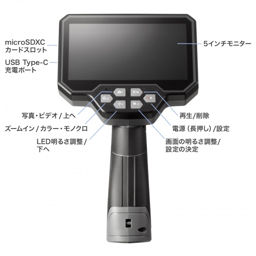 ファイバースコープ Amazon | Hiacinto 360度電動回転 ファイバースコープ デジタル