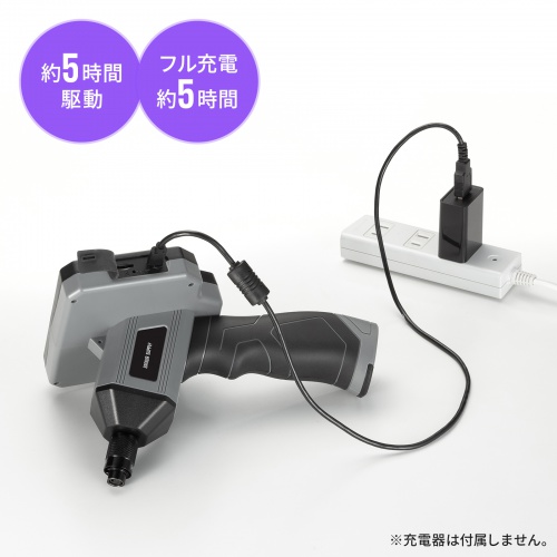 ファイバースコープ（工業用内視鏡カメラ・IP67・8mm・防水3カメラ・スネークカメラ・ボアスコープ・5インチモニター・1mケーブル・LED搭載）