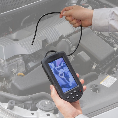 ファイバースコープ（工業用内視鏡カメラ・IP67コンパクト・ハンディタイプ・5.2mm・防水・スネークカメラ・ボアスコープ・4.3インチモニター・1mケーブル・LED搭載）