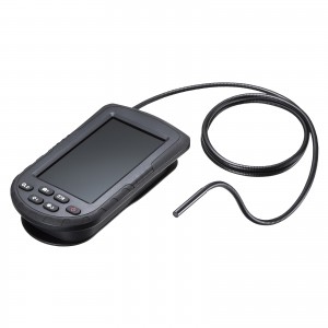 ファイバースコープ（工業用内視鏡カメラ・IP67コンパクト・ハンディタイプ・5.2mm・防水・スネークカメラ・ボアスコープ・4.3インチモニター・1mケーブル・LED搭載）