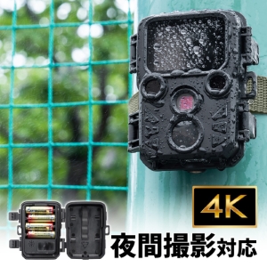 トレイルカメラ｜防犯・動物・熊・小型・4K・夜間12m撮影・防水・省電力