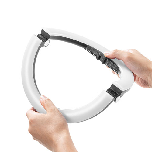 スタンド付きリングライト（WEBカメラ・スマホ取り付け可能・明るさ無段階調節・テレワーク・動画配信・折りたたみ・持ちはこび）