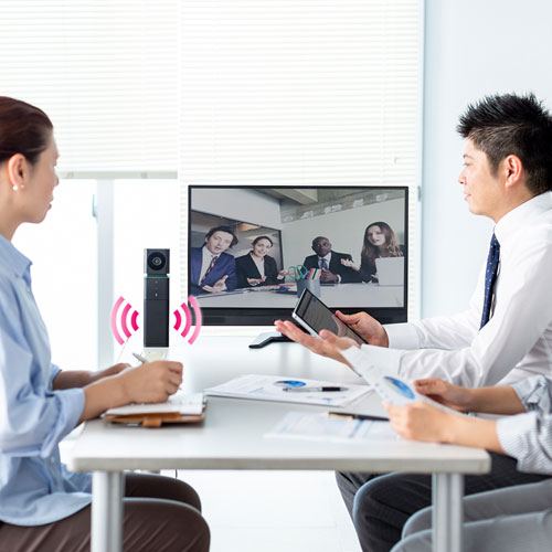 Webカメラ｜広角・高画質・マイクスピーカー内蔵・CMS-V47BK