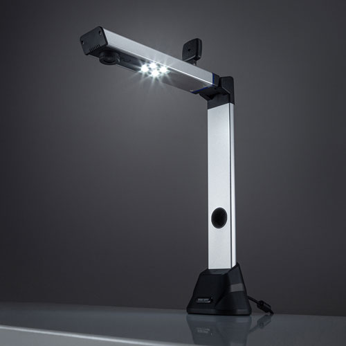 書画カメラ（USB接続・スタンドスキャナ型・500万画素・顔用カメラ付・固定フォーカス）