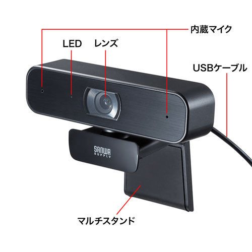 ステレオマイク内蔵WEBカメラ（Zoom・Skype・Teams・会議・テレワーク