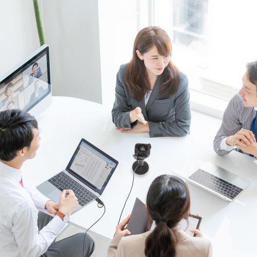 Webカメラ｜360度・マイクスピーカー内蔵・CMA-V71BK