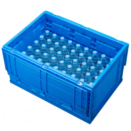 折りたたみコンテナ（75L・フタ付き・収納ケース・収納ボックス） CNT-CV75BL サンワサプライ