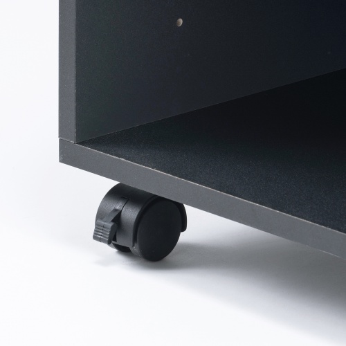 機器収納ボックス（木製・ケーブル口・キャスター付き・ブラック） CP-050BK サンワサプライ