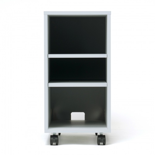 機器収納ボックス（木製・データセンター・ケーブル口・キャスター付き・ライトグレー） CP-050GY サンワサプライ