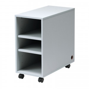 機器収納ボックス（木製・データセンター・ケーブル口・キャスター付き・ライトグレー） CP-050GY サンワサプライ