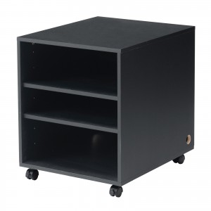 訳あり 新品】機器収納ボックス（木製・ケーブル口・キャスター付き