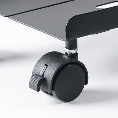 CPUスタンド（ゲーミング用・デスクトップ用・キャスター付き・耐荷重50kg・スチール製・ほこり対策・無段階調節）