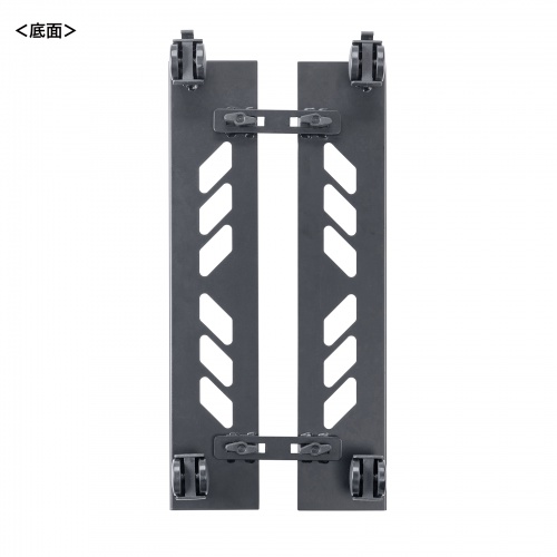 CPUスタンド（ゲーミング用・デスクトップ用・キャスター付き・耐荷重50kg・スチール製・ほこり対策・無段階調節）