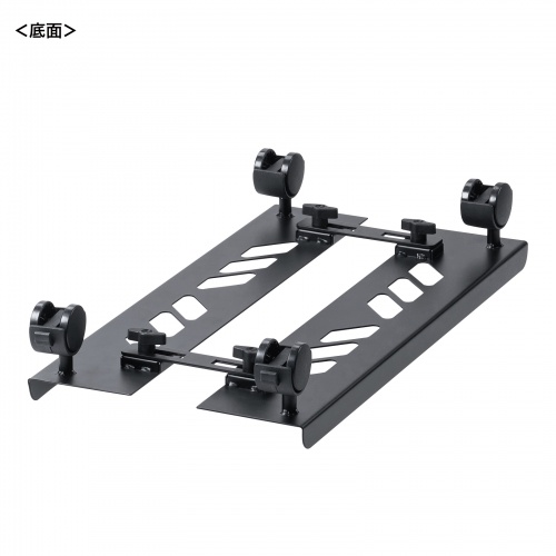 CPUスタンド（ゲーミング用・デスクトップ用・キャスター付き・耐荷重50kg・スチール製・ほこり対策・無段階調節）