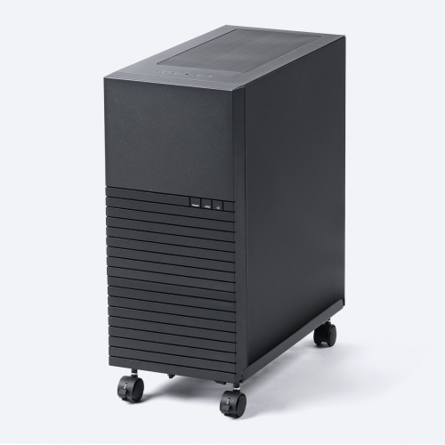 CPUスタンド（ゲーミング用・デスクトップ用・キャスター付き・耐荷重50kg・スチール製・ほこり対策・無段階調節）