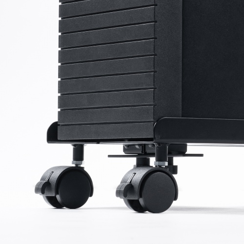 CPUスタンド（ゲーミング用・デスクトップ用・キャスター付き・耐荷重50kg・スチール製・ほこり対策・無段階調節）