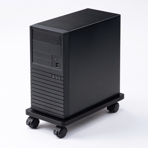 CPUスタンド（ゲーミング用・デスクトップ用・キャスター付き・耐荷重50kg・木製・ほこり対策）