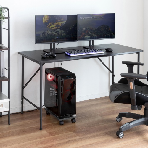 CPUスタンド（ゲーミング用・デスクトップ用・キャスター付き・耐荷重50kg・木製・ほこり対策）