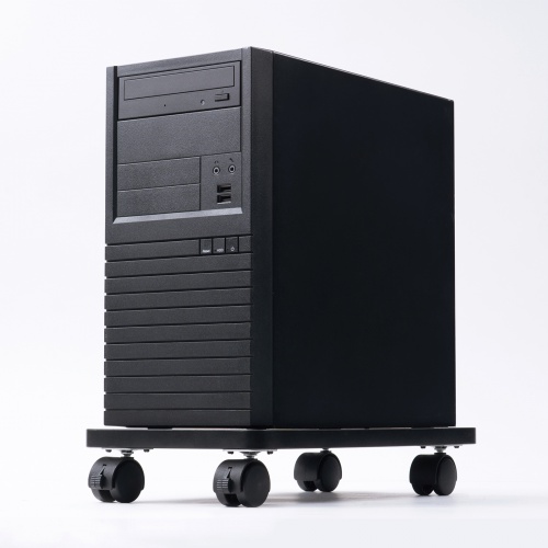 CPUスタンド（ゲーミング用・デスクトップ用・キャスター付き・耐荷重50kg・木製・ほこり対策）