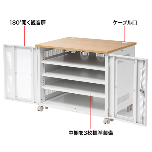 機器収納ボックス（LANハブ・データセンター・HDD・ルーター・NAS・キャスター・アジャスター・棚）CP-401 サンワサプライ