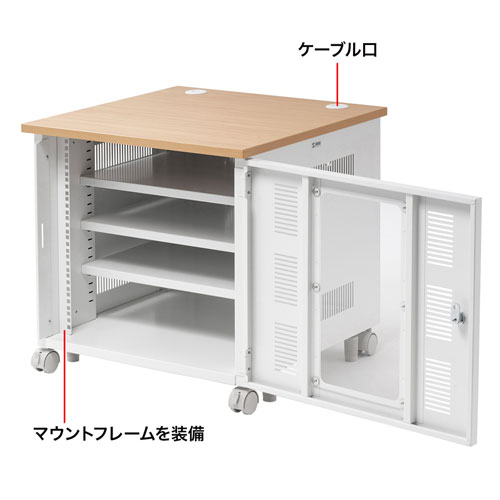 サーバーラック（ラック・19インチマウント・10U・機器収納・鍵・セキュリティ・扉・キャスター・アジャスター・棚）CP-501 サンワサプライ