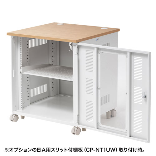 サーバーラック（19インチマウント・マウントボックス・12U・機器収納・鍵・セキュリティ・扉・キャスター・アジャスター・棚）CP-502