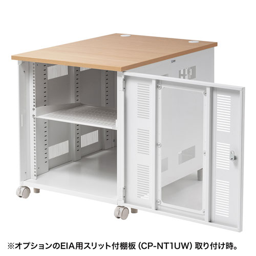 サーバーラック（19インチマウント・12U・機器収納・鍵・セキュリティ・扉・キャスター・アジャスター・棚）CP-503