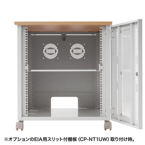 サーバーラック（19インチマウント・12U・機器収納・鍵・セキュリティ・扉・キャスター・アジャスター・棚）CP-503