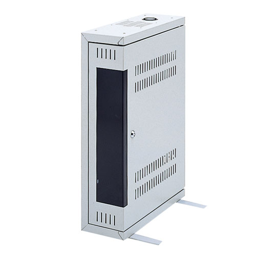 機器収納ボックス（19インチマウント・データセンター・2U・LANハブ・HDD・鍵・床置き・壁掛け・セキュリティ）CP-HBOX2U サンワサプライ