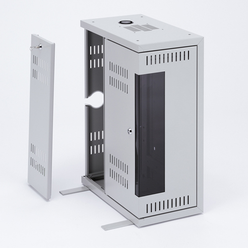 機器収納ボックス（19インチマウント・データセンター・4U・LANハブ・HDD・鍵・床置き・壁掛け・セキュリティ）CP-HBOX4U サンワサプライ