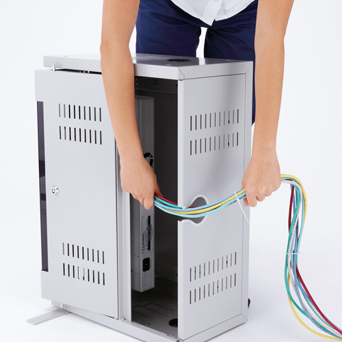 機器収納ボックス（19インチマウント・データセンター・4U・LANハブ・HDD・鍵・床置き・壁掛け・セキュリティ）CP-HBOX4U サンワサプライ