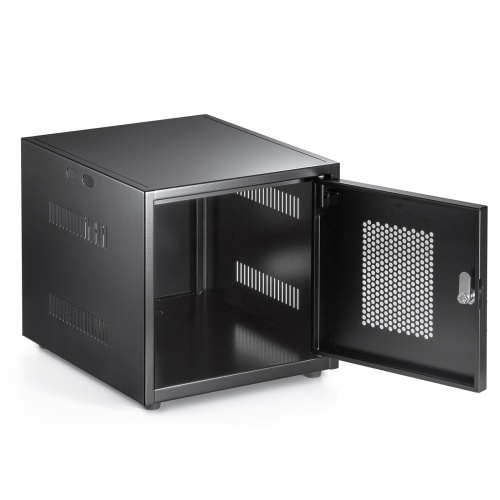 機器収納ボックス（扉付き・データセンター・鍵付き・ケーブル口付き） CP-KBOX6BK サンワサプライ