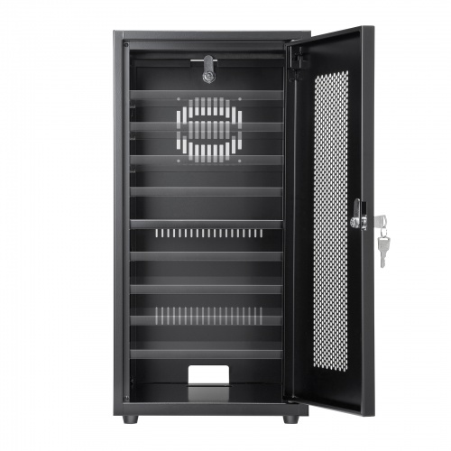 機器収納ボックス（扉付き・データセンター・鍵付き・ケーブル口付き） CP-KBOX7BK サンワサプライ