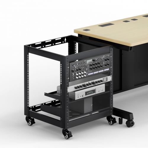 19インチ マウントラック（10U・ネットワークラック・オープンラック・キャビネット・EIA規格・キャスター付）