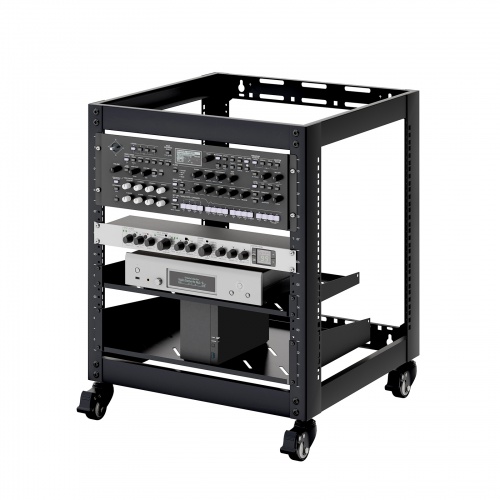 19インチ マウントラック（10U・ネットワークラック・オープンラック・キャビネット・EIA規格・キャスター付）