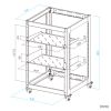 19インチ マウントラック（15U・ネットワークラック・オープンラック・キャビネット・EIA規格・キャスター付）