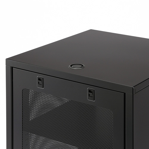 機器収納ボックス（メッシュ・データセンター・LANハブ・HDD・ルーター・NAS・キャスター・アジャスター・棚・高さ100cm）CP-SBOX3 サンワサプライ