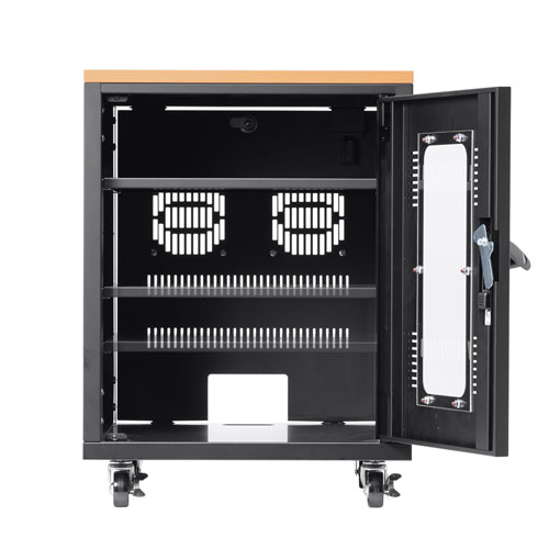 機器収納ボックス(木目天板・データセンター・扉付き・鍵付き・ケーブル口つき) CP-SBOX4560 サンワサプライ