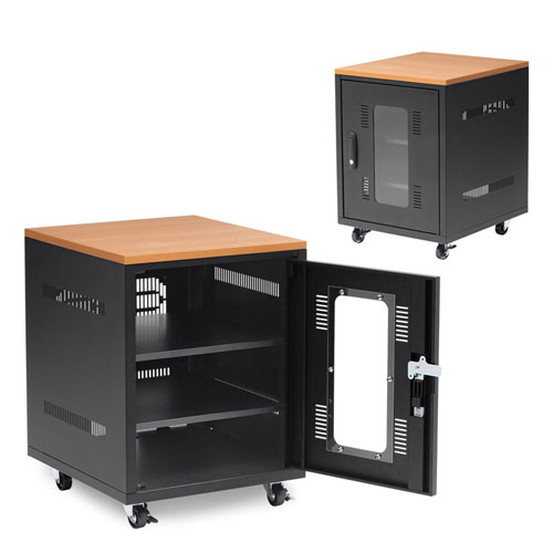 機器収納ボックス(木目天板・データセンター・扉付き・鍵付き・ケーブル口つき) CP-SBOX4560 サンワサプライ