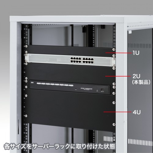 ブランクパネル（2U） CP-SVBP2UBKA サンワサプライ