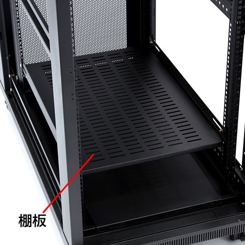 セキュリティ対策に最適な全面鍵付19インチマウントサーバーラック