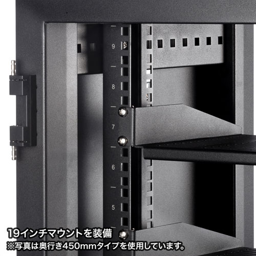 サーバーラック（19インチマウント・9U・小型・鍵・扉・メッシュ