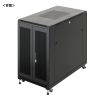 サーバーラック（19インチ・中型・18U・奥行110cm・メッシュパネル・観音扉・棚板×3枚・スライド棚×1枚付き・サンワサプライ製）