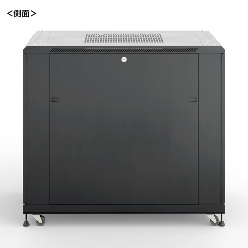 サーバーラック（19インチ・中型・18U・奥行110cm・メッシュパネル・観音扉・棚板×3枚・スライド棚×1枚付き・サンワサプライ製）