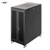 サーバーラック（19インチ・中型・24U・奥行110cm・メッシュパネル・観音扉・棚板×3枚・スライド棚×1枚付き・サンワサプライ製）