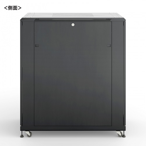 サーバーラック（19インチ・中型・24U・奥行110cm・メッシュパネル・観音扉・棚板×3枚・スライド棚×1枚付き・サンワサプライ製）