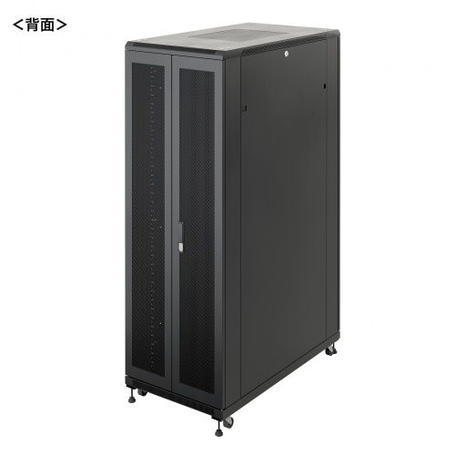 サーバーラック（19インチ・大型・36U・奥行110cm・メッシュパネル・観音扉・棚板×3枚・スライド棚×1枚付き・サンワサプライ製）