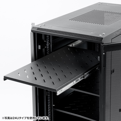 サーバーラック（19インチ・大型・36U・奥行110cm・メッシュパネル・観音扉・棚板×3枚・スライド棚×1枚付き・サンワサプライ製）